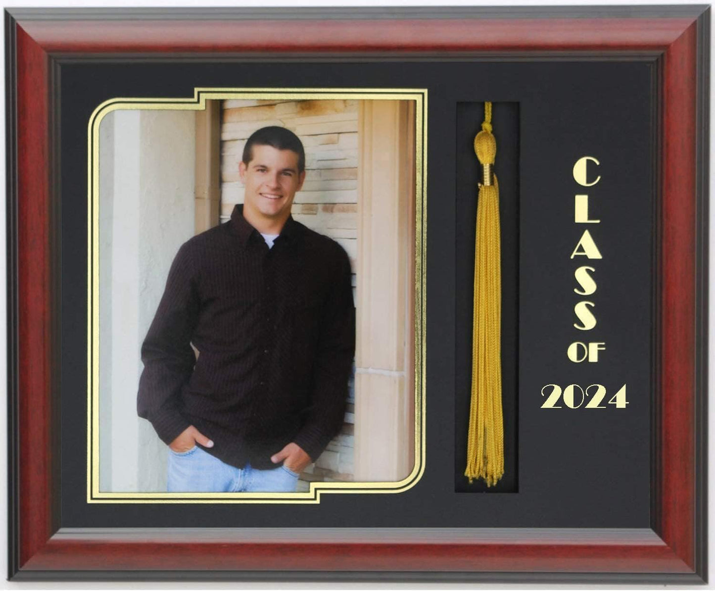 GRADUATION FRAME WITH TASSEL 8X10 PIC MAHOGANY #43