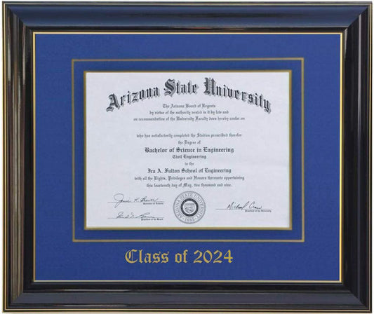 DIPLOMA FRAME BLACK/BLUE