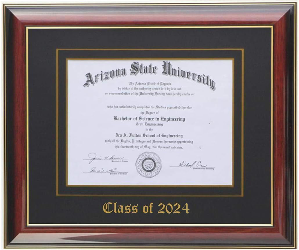 DIPLOMA FRAME MAHOGANY/BLACK