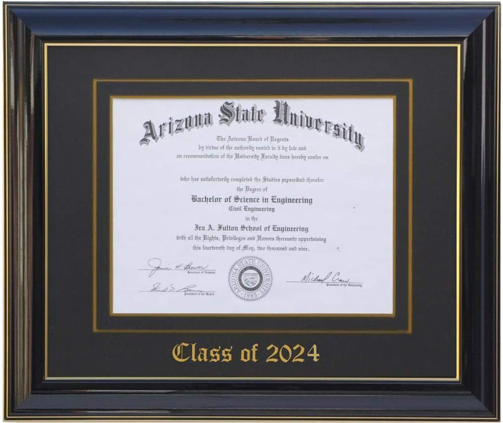 DIPLOMA FRAME BLACK/BLACK