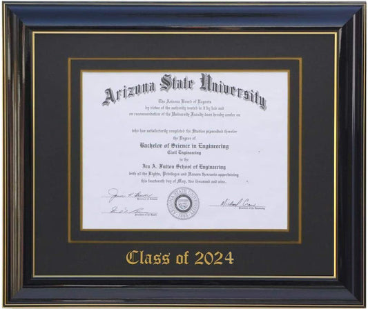 DIPLOMA FRAME BLACK/BLACK Large