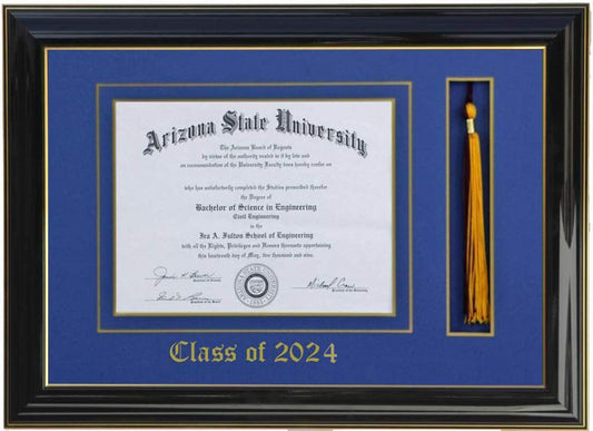 DIPLOMA TASSEL FRAME BLACK/BLUE