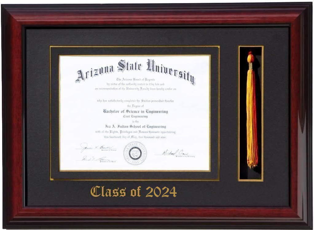 DIPLOMA TASSEL FRAME BRANDY/BLACK