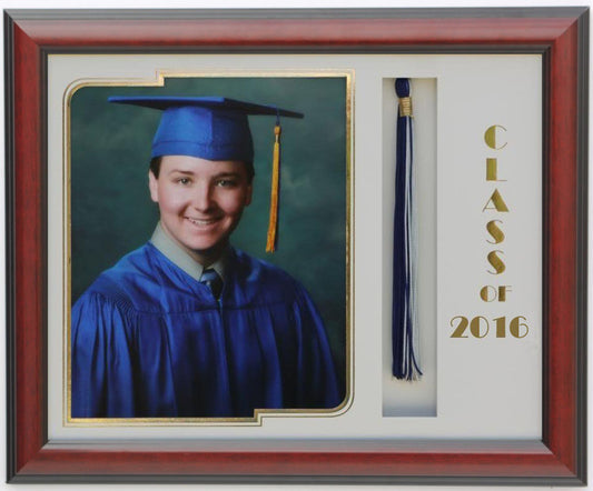 GRADUATION FRAME WITH TASSEL 8X10 PIC MAHOGANY #43