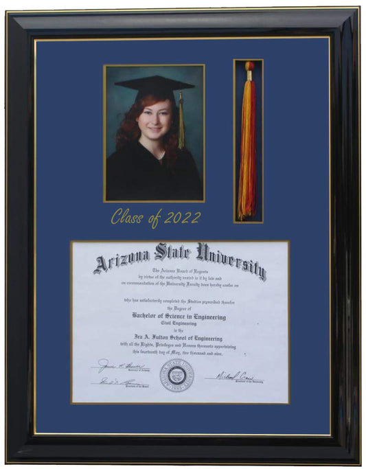 DIPLOMA TASSEL FRAME 5x7 PIC BLACK-SQ