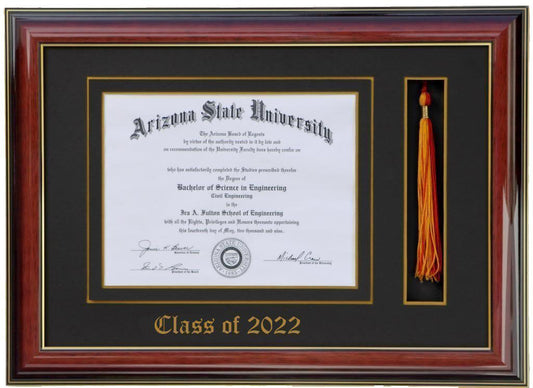 DIPLOMA TASSEL FRAME MAHOGANY/BLACK