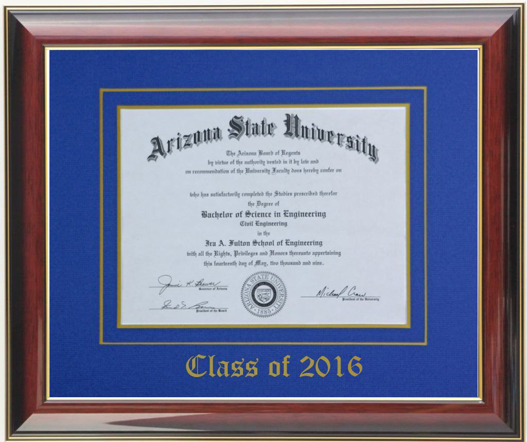 DIPLOMA FRAME MAHOGANY/BLACK