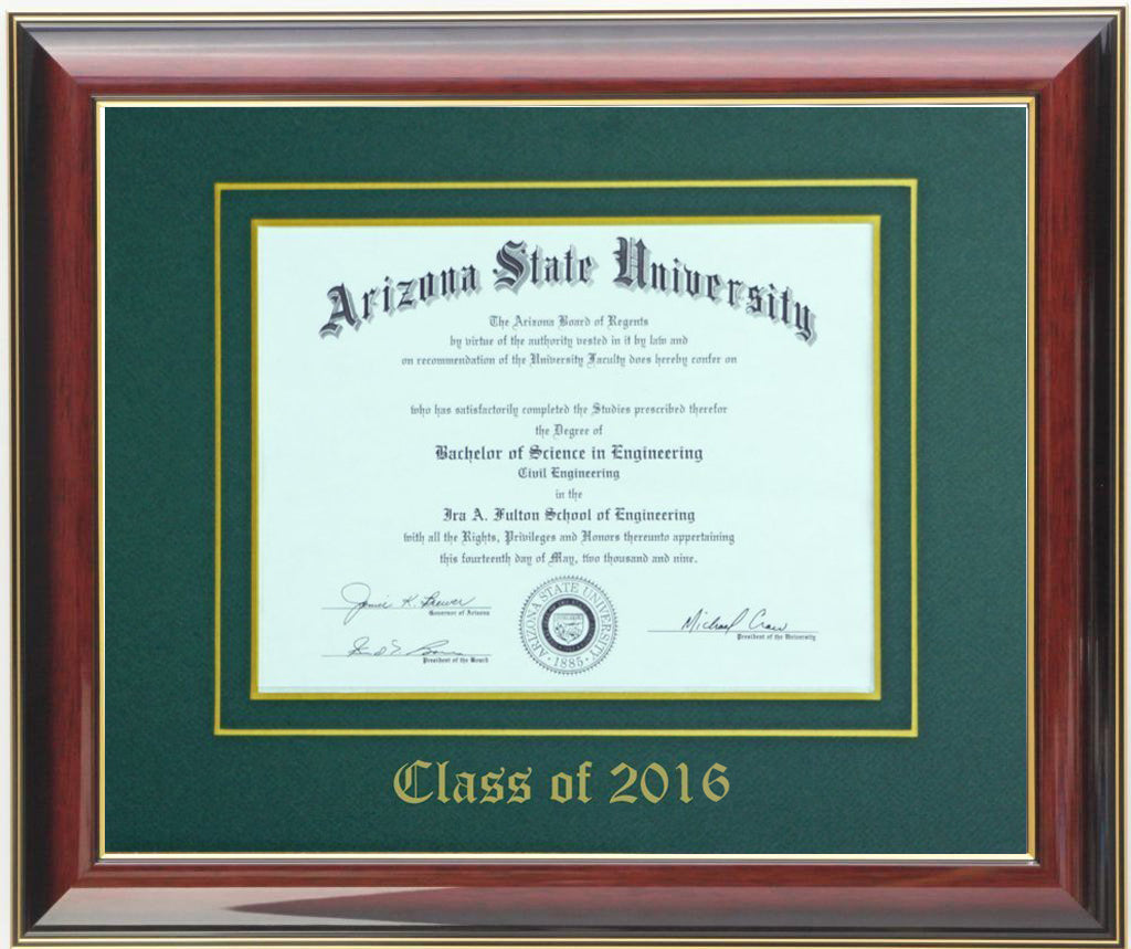 DIPLOMA FRAME MAHOGANY/BLACK