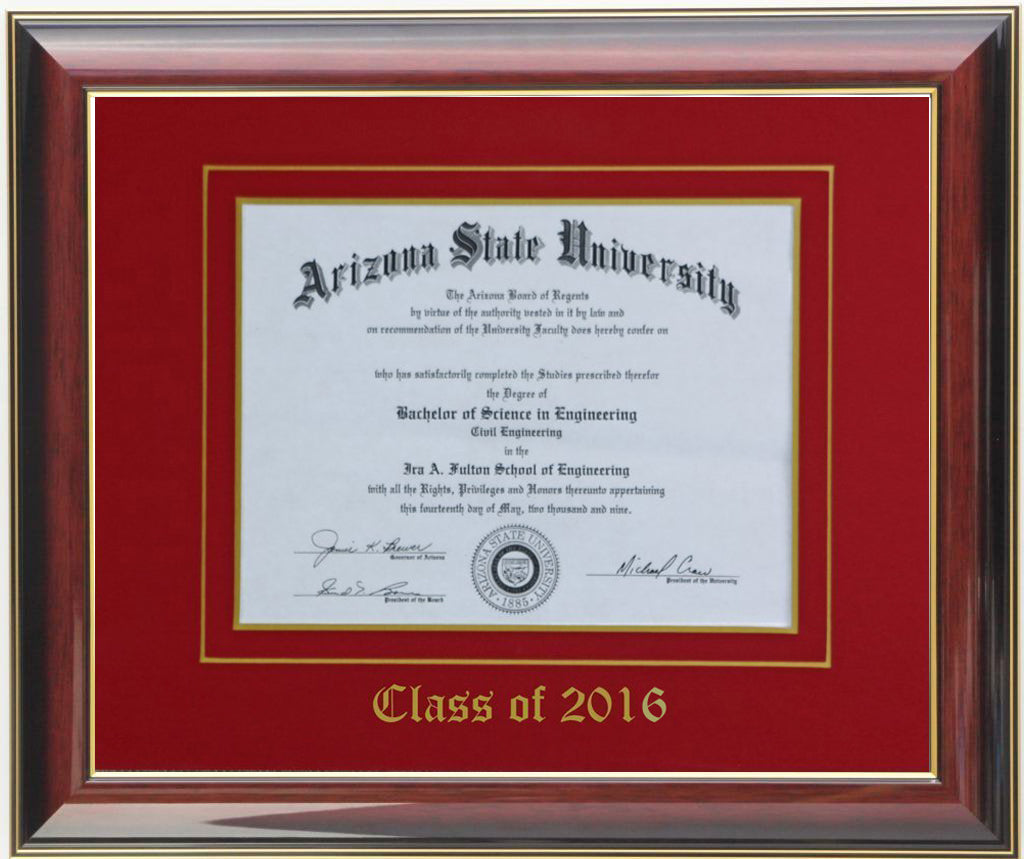 DIPLOMA FRAME MAHOGANY/BLACK