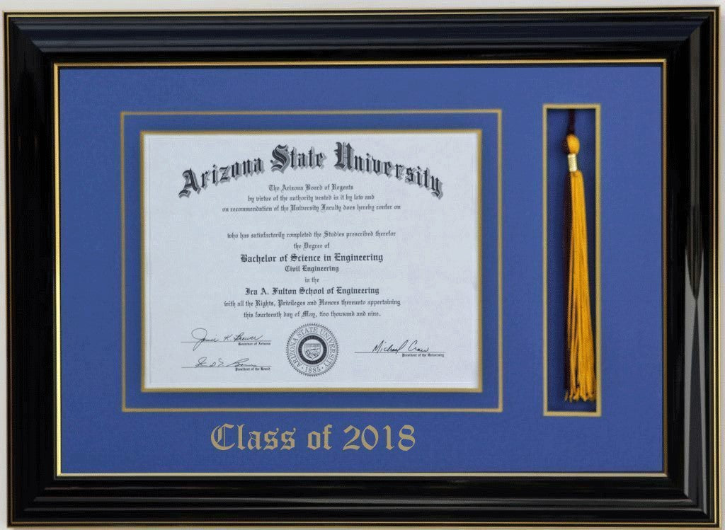 DIPLOMA TASSEL FRAME BLACK/RED