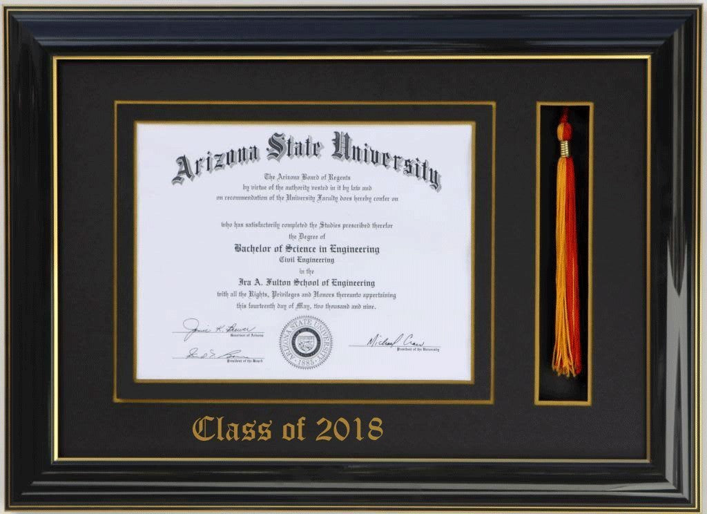 DIPLOMA TASSEL FRAME BLACK/RED