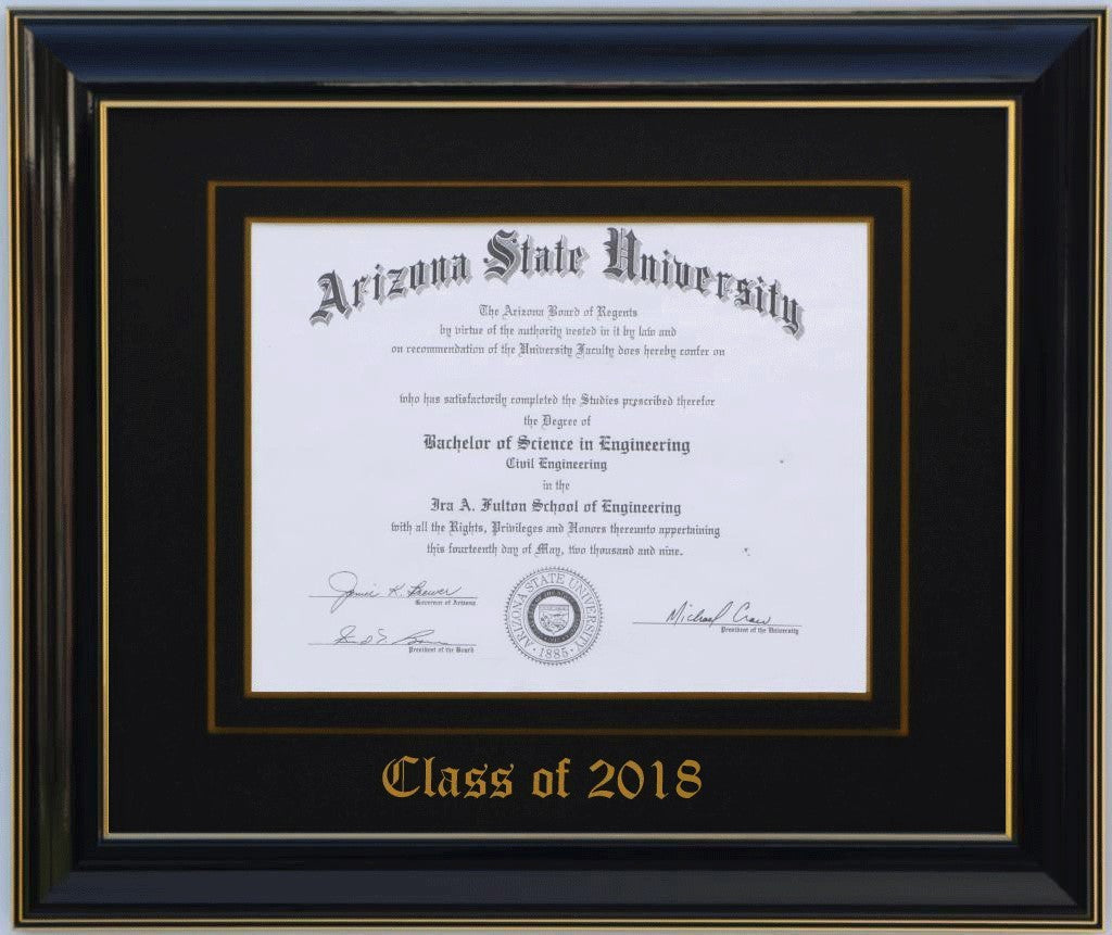 DIPLOMA FRAME BLACK/RED Large