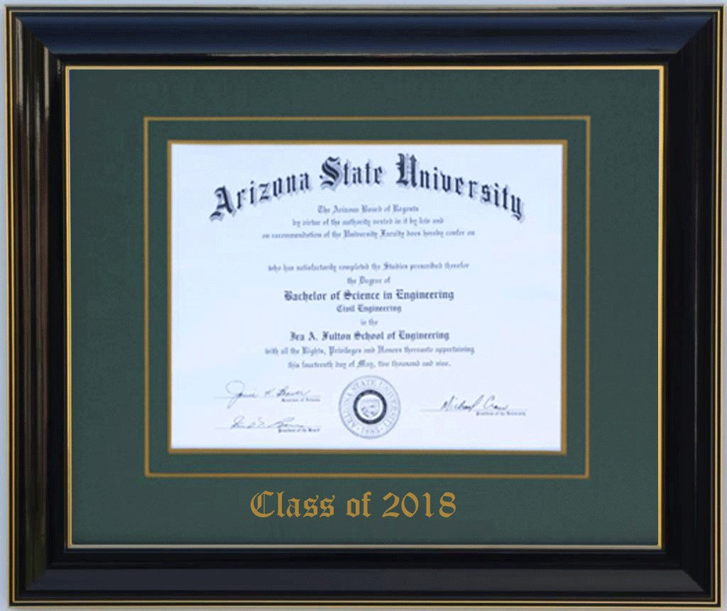 DIPLOMA FRAME BLACK/BLACK Large