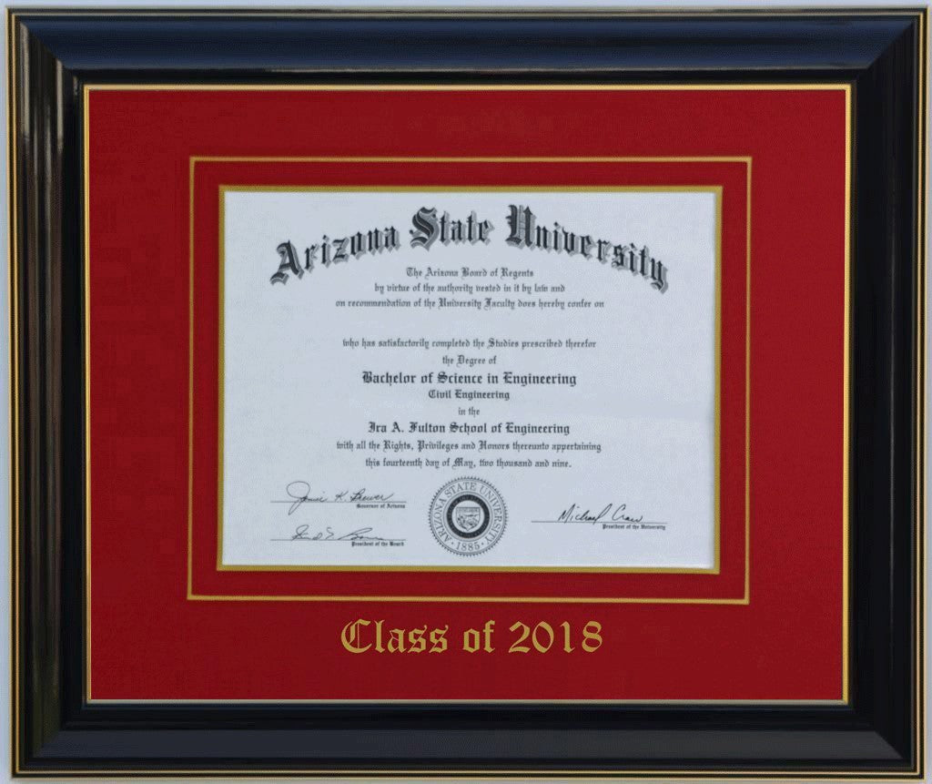 DIPLOMA FRAME BLACK/BLACK Large